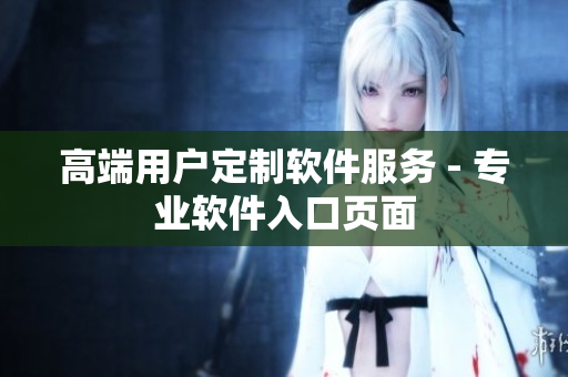 高端用戶定制軟件服務(wù) - 專業(yè)軟件入口頁面