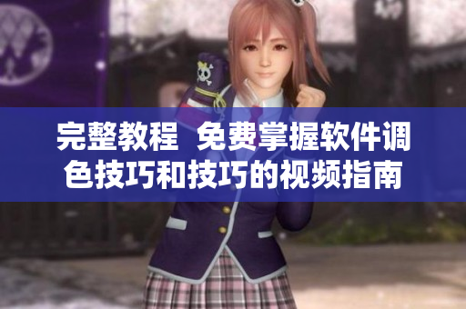 完整教程  免費(fèi)掌握軟件調(diào)色技巧和技巧的視頻指南