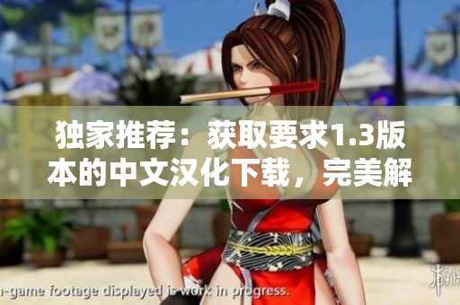 獨(dú)家推薦：獲取要求1.3版本的中文漢化下載，完美解鎖軟件新功能