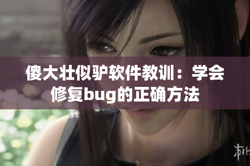 傻大壯似驢軟件教訓(xùn)：學(xué)會(huì)修復(fù)bug的正確方法