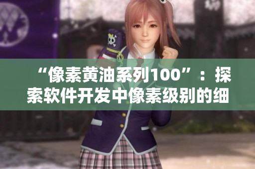 “像素黃油系列100”：探索軟件開發(fā)中像素級別的細節(jié)與質量！