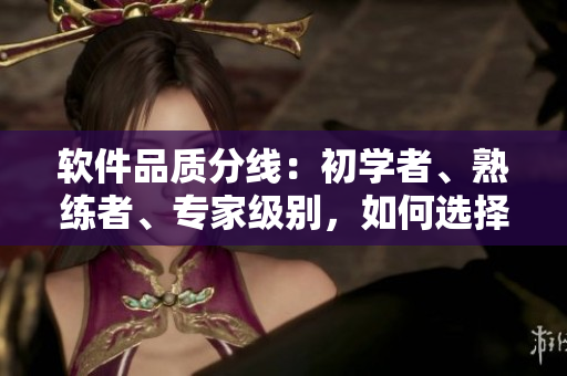 軟件品質(zhì)分線：初學(xué)者、熟練者、專家級(jí)別，如何選擇最適合你需求的軟件