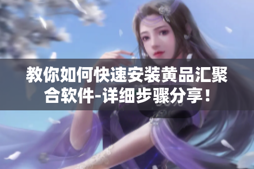 教你如何快速安裝黃品匯聚合軟件-詳細(xì)步驟分享！
