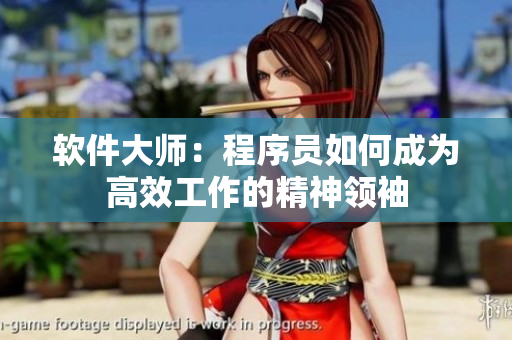 軟件大師：程序員如何成為高效工作的精神領(lǐng)袖