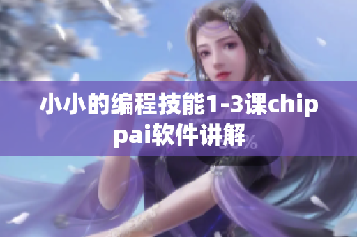 小小的編程技能1-3課chippai軟件講解