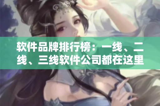 軟件品牌排行榜：一線、二線、三線軟件公司都在這里！