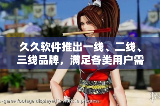 久久軟件推出一線、二線、三線品牌，滿足各類用戶需求