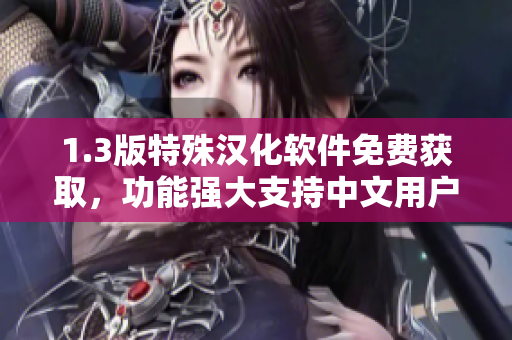 1.3版特殊漢化軟件免費獲取，功能強大支持中文用戶，快來體驗吧