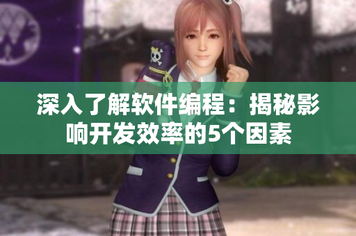 深入了解軟件編程：揭秘影響開發(fā)效率的5個因素