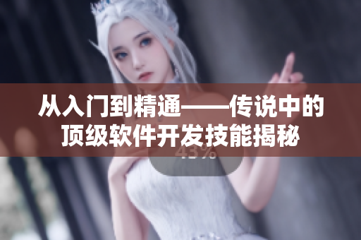 從入門到精通——傳說中的頂級軟件開發(fā)技能揭秘