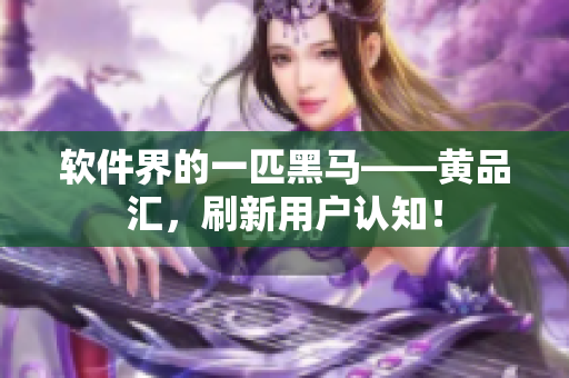 軟件界的一匹黑馬——黃品匯，刷新用戶認知！