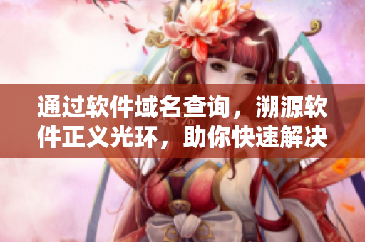 通過軟件域名查詢，溯源軟件正義光環(huán)，助你快速解決電腦疑難雜癥！