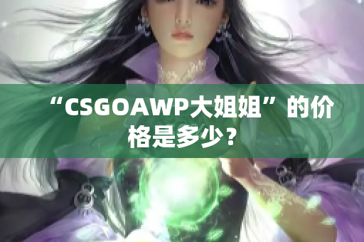 “CSGOAWP大姐姐”的價格是多少？