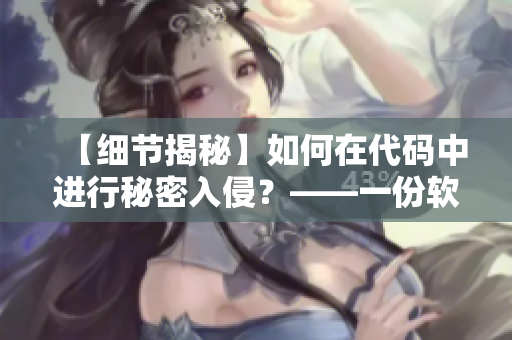 【細節(jié)揭秘】如何在代碼中進行秘密入侵？——一份軟件開發(fā)必看的指南！