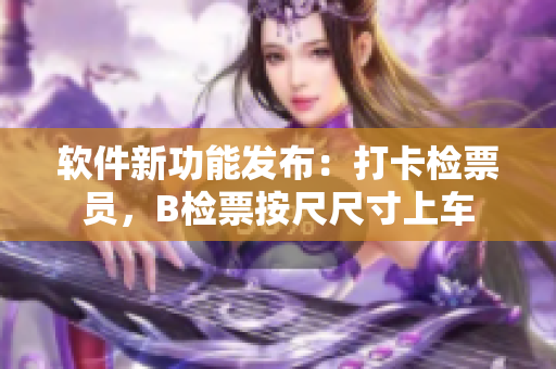 軟件新功能發(fā)布：打卡檢票員，B檢票按尺尺寸上車