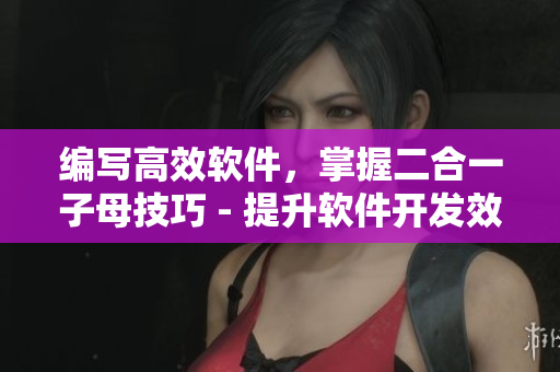 編寫高效軟件，掌握二合一子母技巧 - 提升軟件開發(fā)效率的絕佳選擇