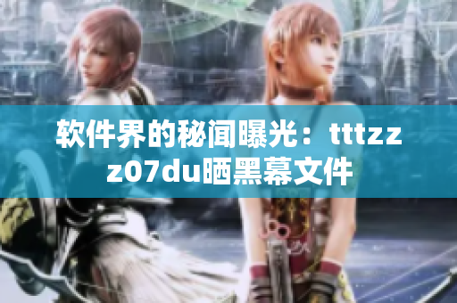 軟件界的秘聞曝光：tttzzz07du曬黑幕文件