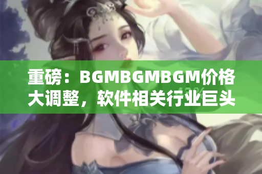 重磅：BGMBGMBGM價格大調(diào)整，軟件相關(guān)行業(yè)巨頭關(guān)注！