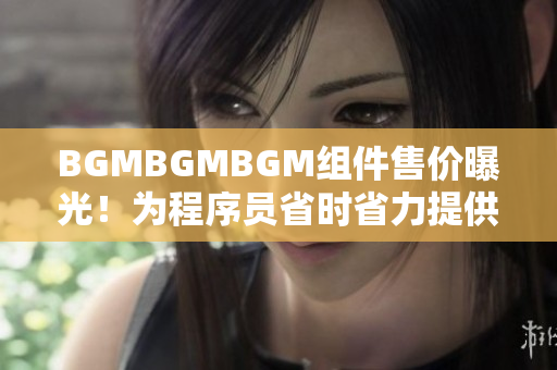 BGMBGMBGM組件售價(jià)曝光！為程序員省時(shí)省力提供最優(yōu)軟件解決方案