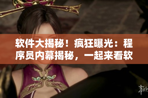 軟件大揭秘！瘋狂曝光：程序員內(nèi)幕揭秘，一起來看軟件界的黑幕生意