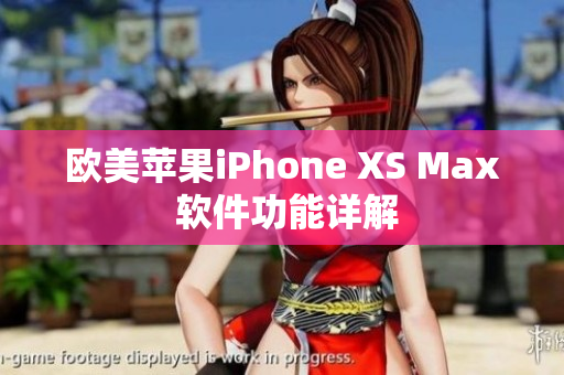 歐美蘋果iPhone XS Max 軟件功能詳解