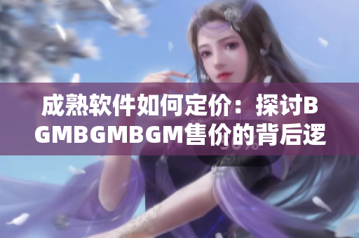 成熟軟件如何定價：探討B(tài)GMBGMBGM售價的背后邏輯