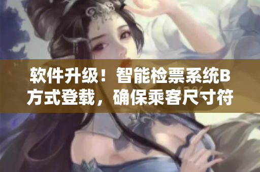 軟件升級！智能檢票系統(tǒng)B方式登載，確保乘客尺寸符合規(guī)范