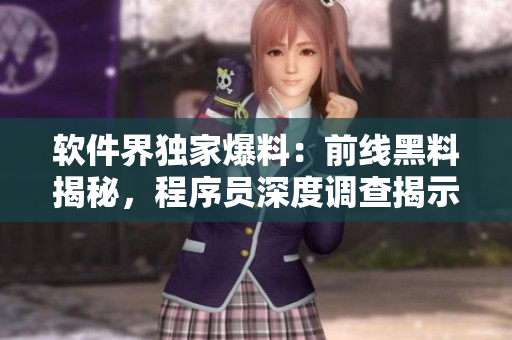 軟件界獨(dú)家爆料：前線黑料揭秘，程序員深度調(diào)查揭示真相