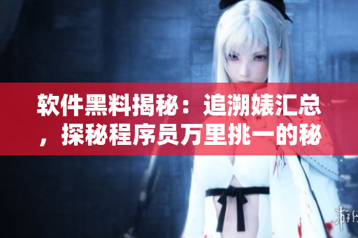 軟件黑料揭秘：追溯婊匯總，探秘程序員萬里挑一的秘密歷程