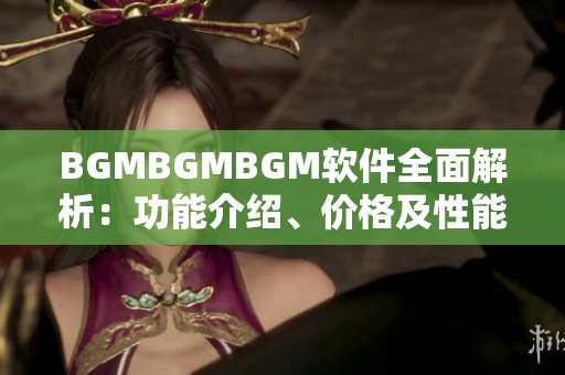 BGMBGMBGM軟件全面解析：功能介紹、價格及性能評測