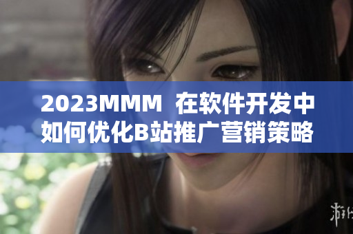2023MMM  在軟件開發(fā)中如何優(yōu)化B站推廣營銷策略？