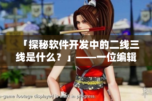 「探秘軟件開(kāi)發(fā)中的二線三線是什么？」——一位編輯的解讀