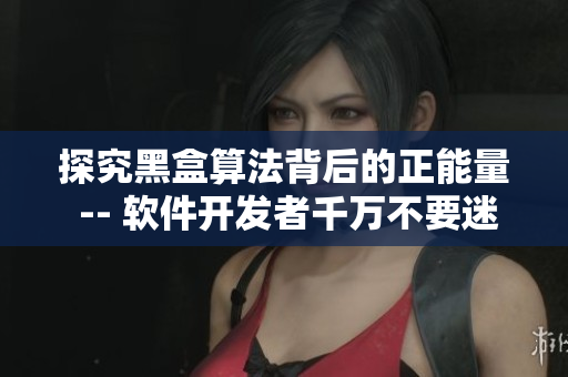 探究黑盒算法背后的正能量 -- 軟件開(kāi)發(fā)者千萬(wàn)不要迷路！
