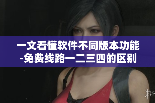 一文看懂軟件不同版本功能-免費線路一二三四的區(qū)別