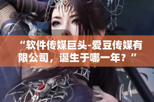 “軟件傳媒巨頭-愛豆傳媒有限公司，誕生于哪一年？”