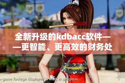 全新升級的kdbacc軟件——更智能、更高效的財(cái)務(wù)處理工具